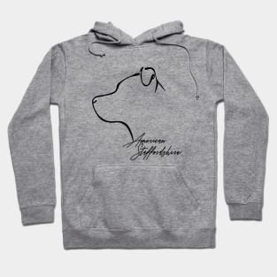 Proud American Staffordshire Terrier profile dog lover Hoodie